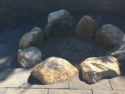 Custom Firepit with Boulders